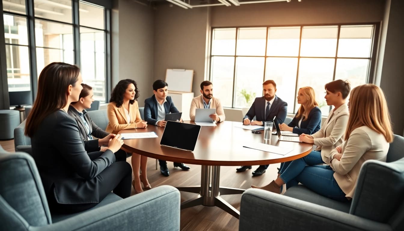 Effektives Personalbesetzung mit Teilnehmern bei einem geschäftlichen Meeting.