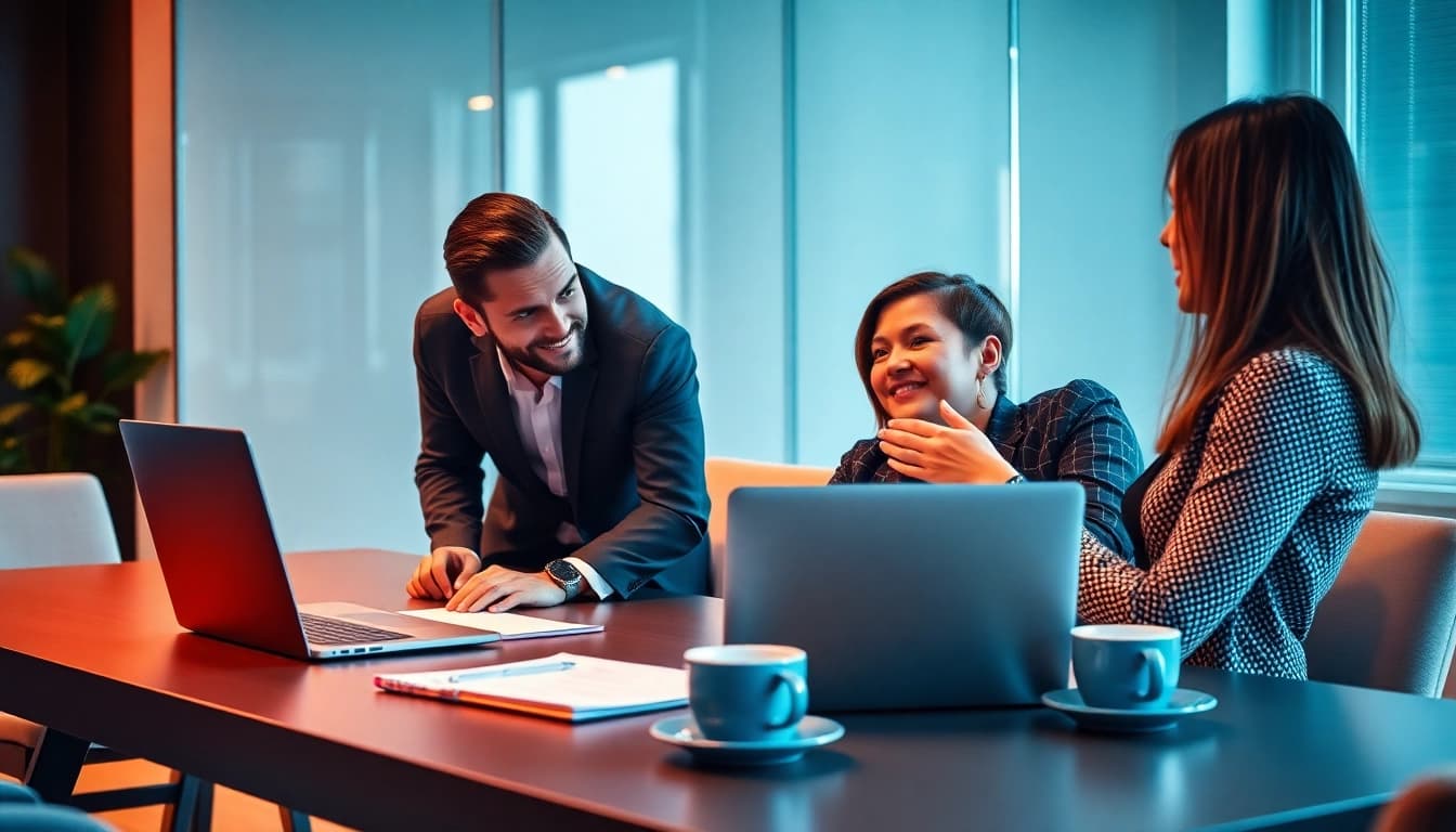 Verstärken Sie Ihre Personalgewinnung mit Headhunter Vertrieb in einer modernen Büroumgebung.