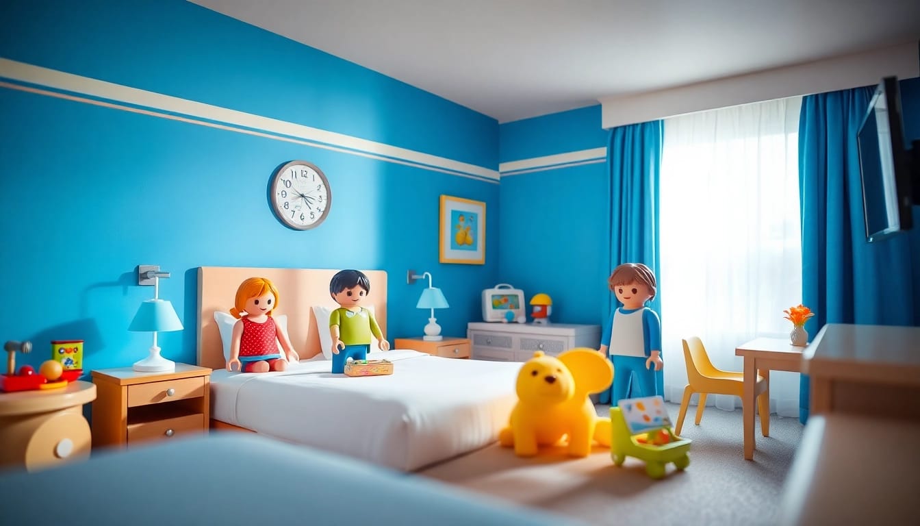 Entdecken Sie das farbenfrohe Hotel Playmobil Funpark, perfekt für Familien mit Spielzeug-Inspiration.