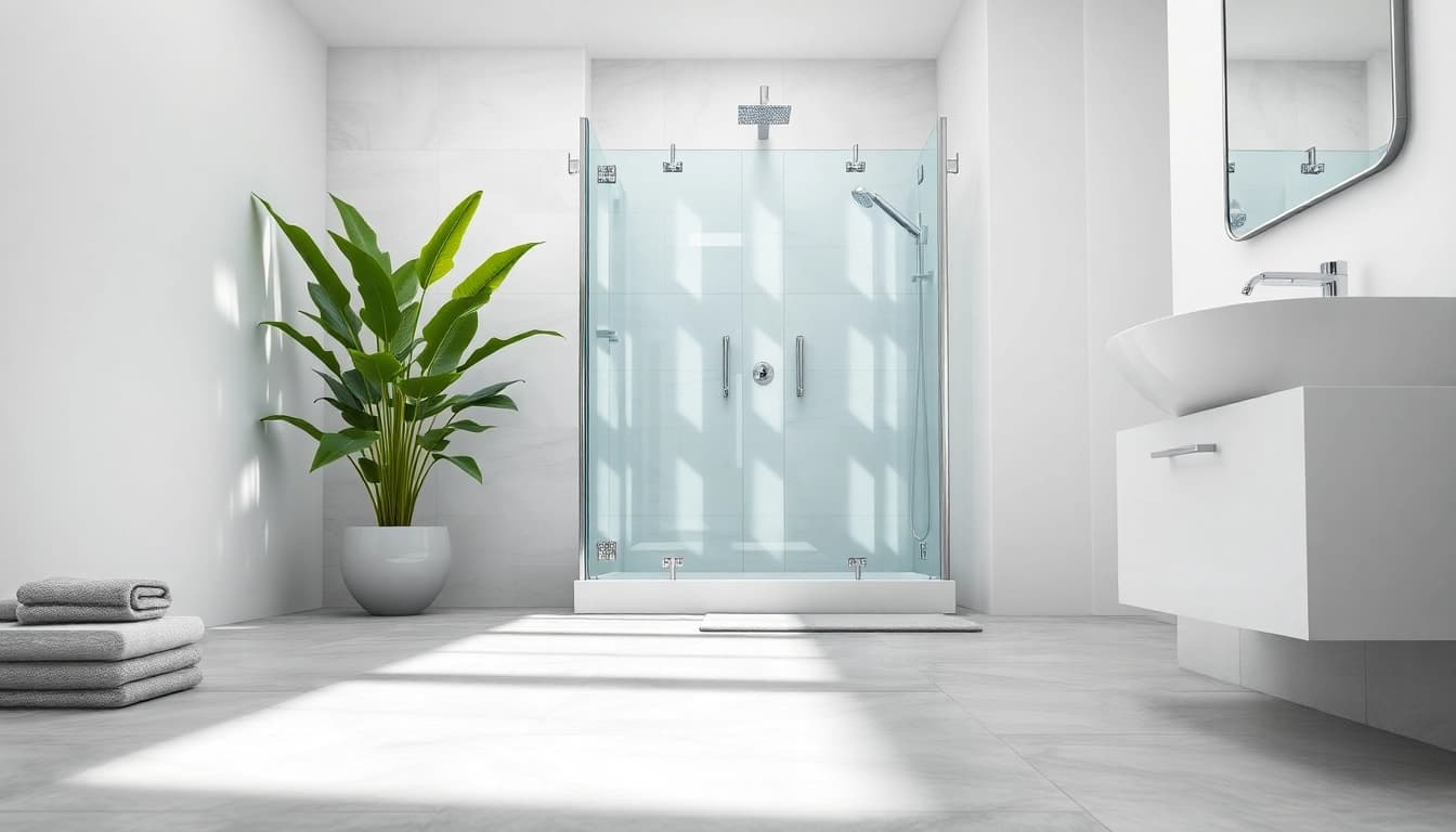 Stylish duschkabine 100x100 in a modern bathroom with elegant details.