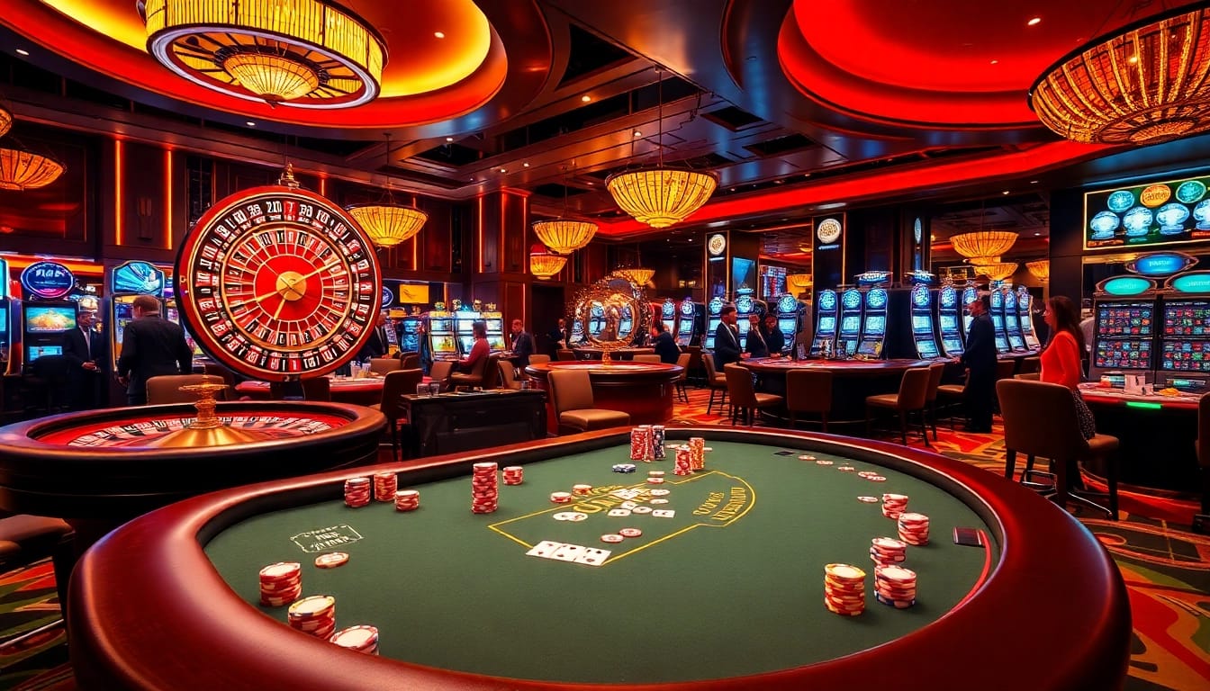 Experience the thrill of 88i bet at a luxurious casino with vibrant tables and high-stakes gaming.