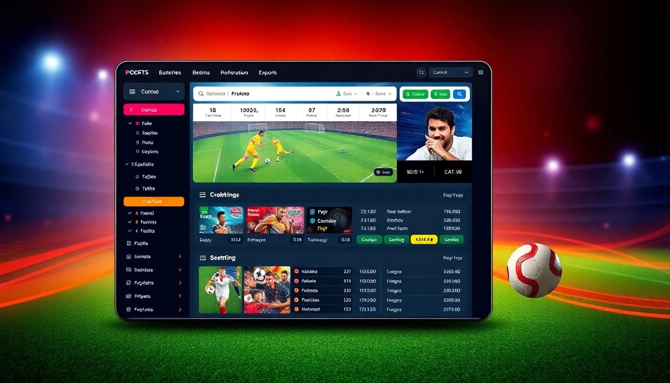 Neue Wettanbieter: Interactive interface highlighting unique features and betting options on new platforms.