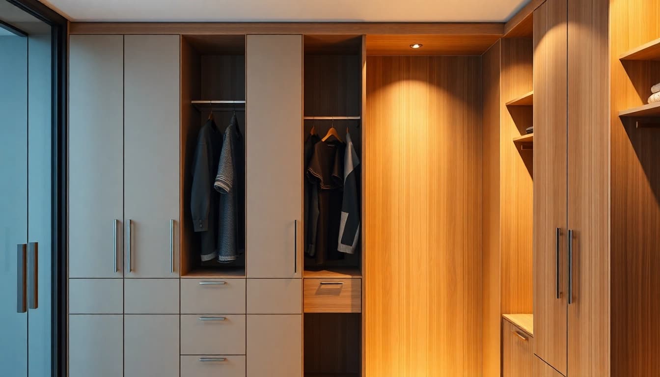 Kleiderbügel Hersteller bietet stilvolle Aufhängungen für jedes Kleidungsstück in einer eleganten Umgebung.