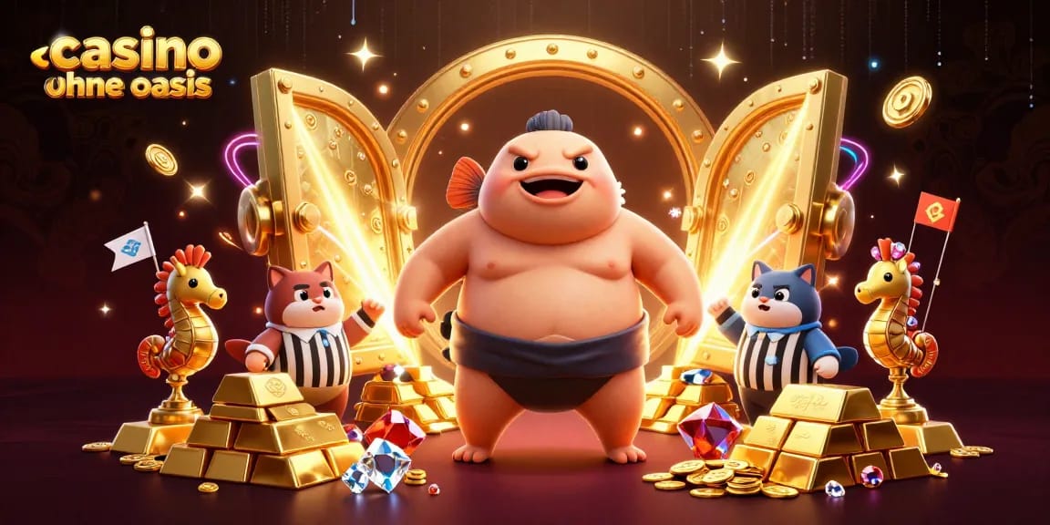 Experience excitement in a vibrant casino ohne oasis atmosphere with animated characters and treasures.