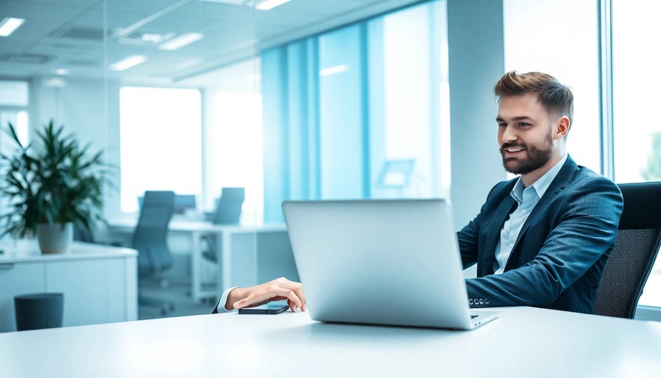 Headhunter Leverkusen wirkt professionell und einladend im modernen Büro.