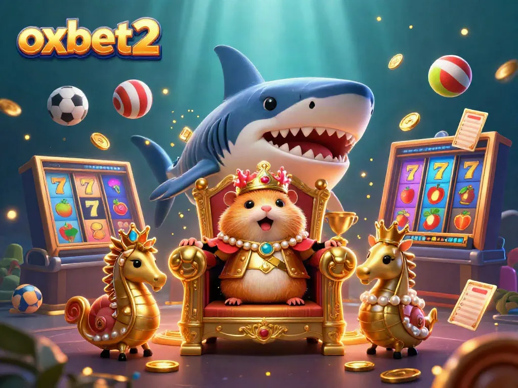 Join the fun at oxbet2 with a golden hamster king ruling over slot games, winning big!