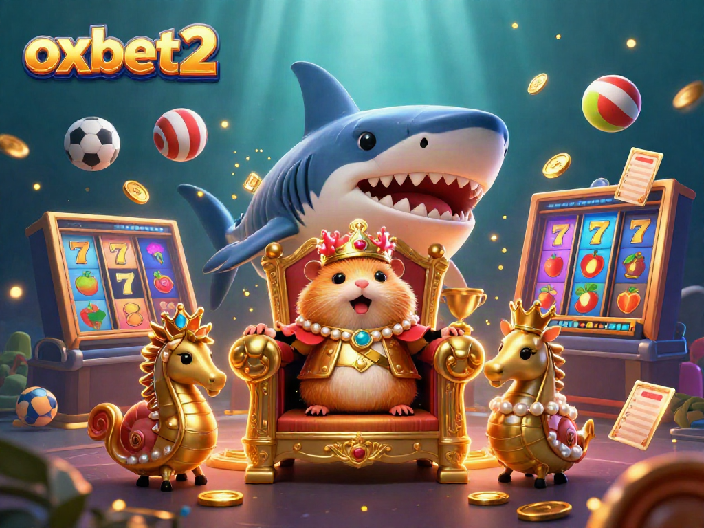 Join the fun at oxbet2 with a golden hamster king ruling over slot games, winning big!