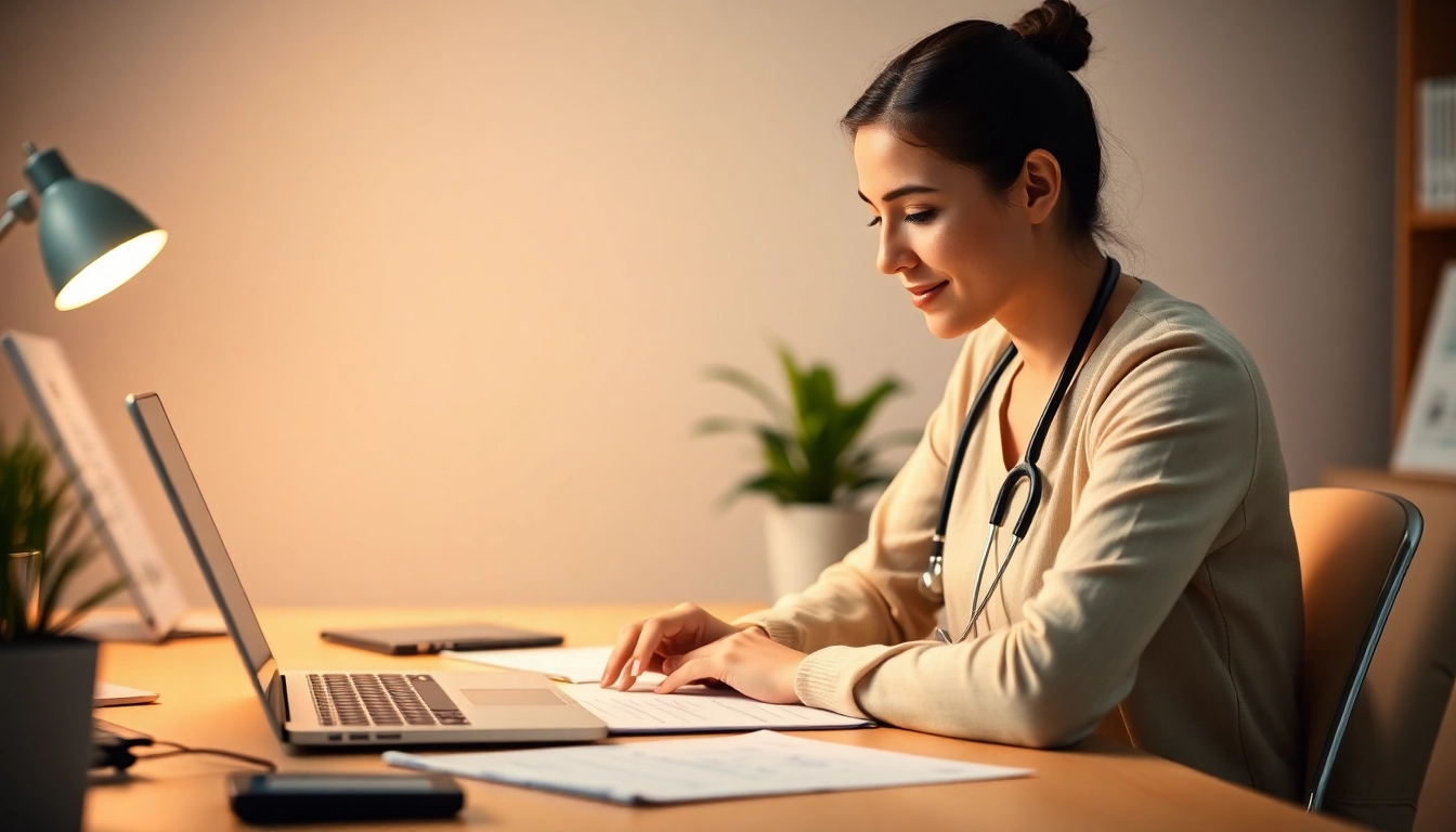 Plan your pflegedienst gründen with essential tools and professional guidance on a desk.