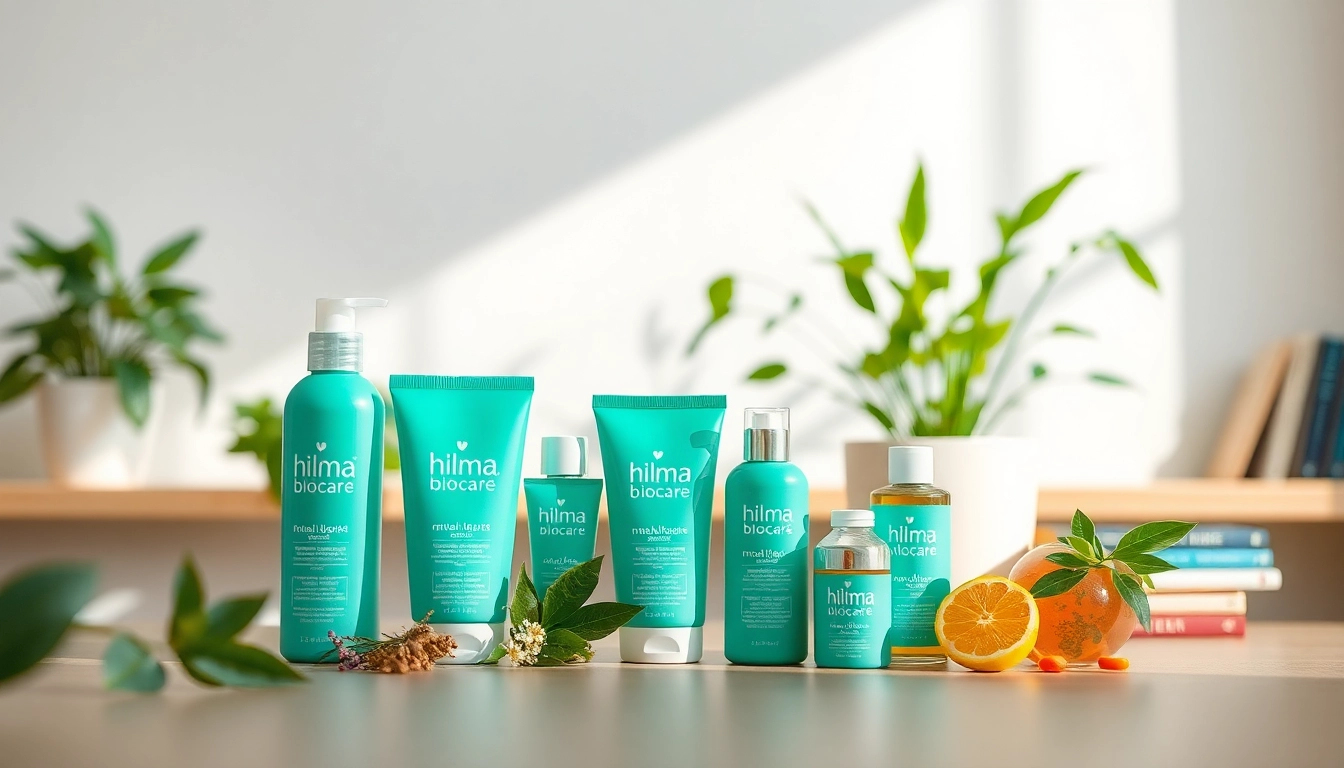 Hilma biocare Produkte in einem modernen, einladenden Gesundheitsumfeld präsentieren.