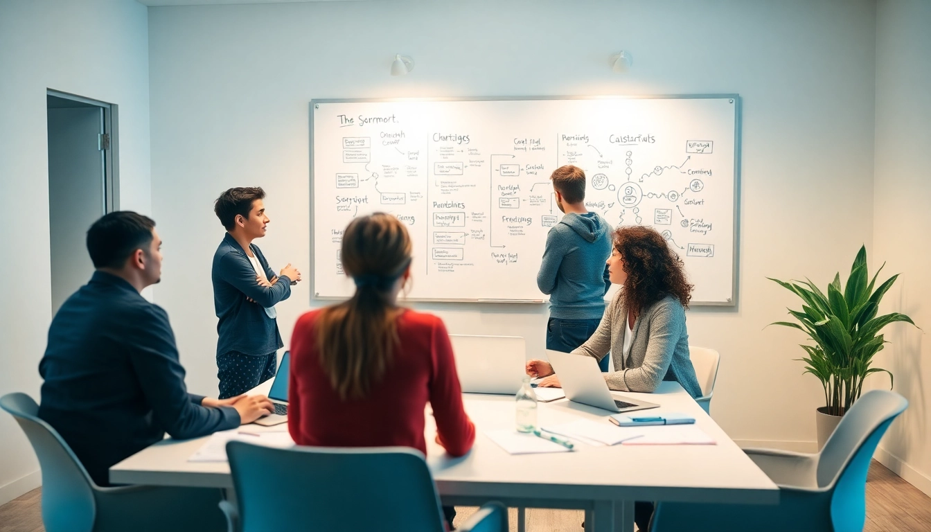 Showcase a collaborative session at a werbeagentur pflege strategy meeting.