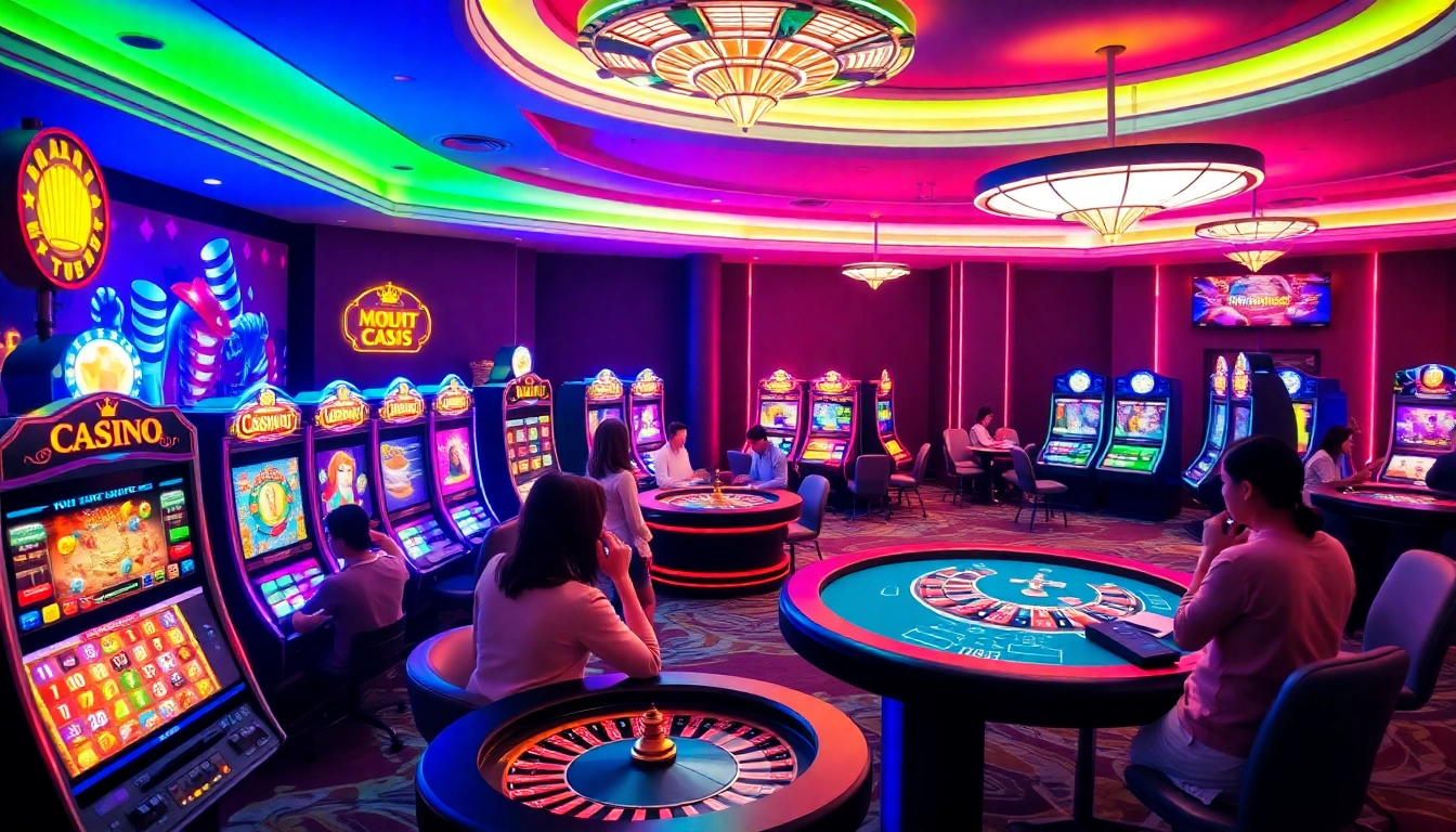Play exciting games at online casinos ohne lizenz with vibrant slot machines and tables.