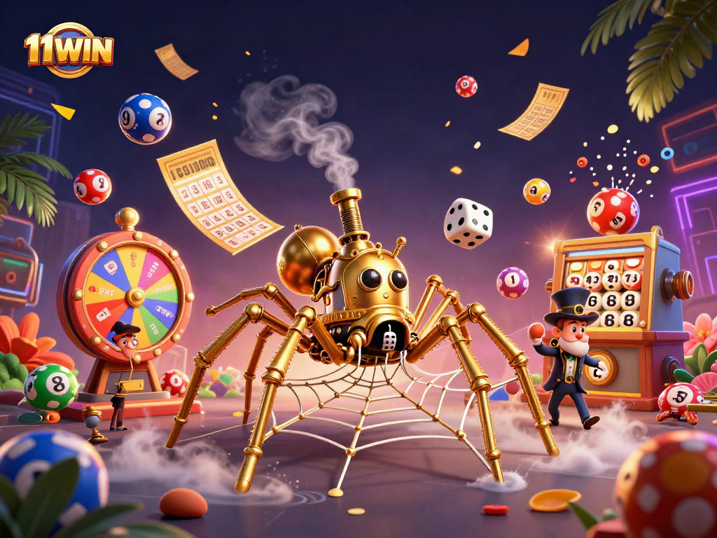 Engage in exhilarating gameplay at 11WIN with vibrant lottery elements and a captivating casino atmosphere.