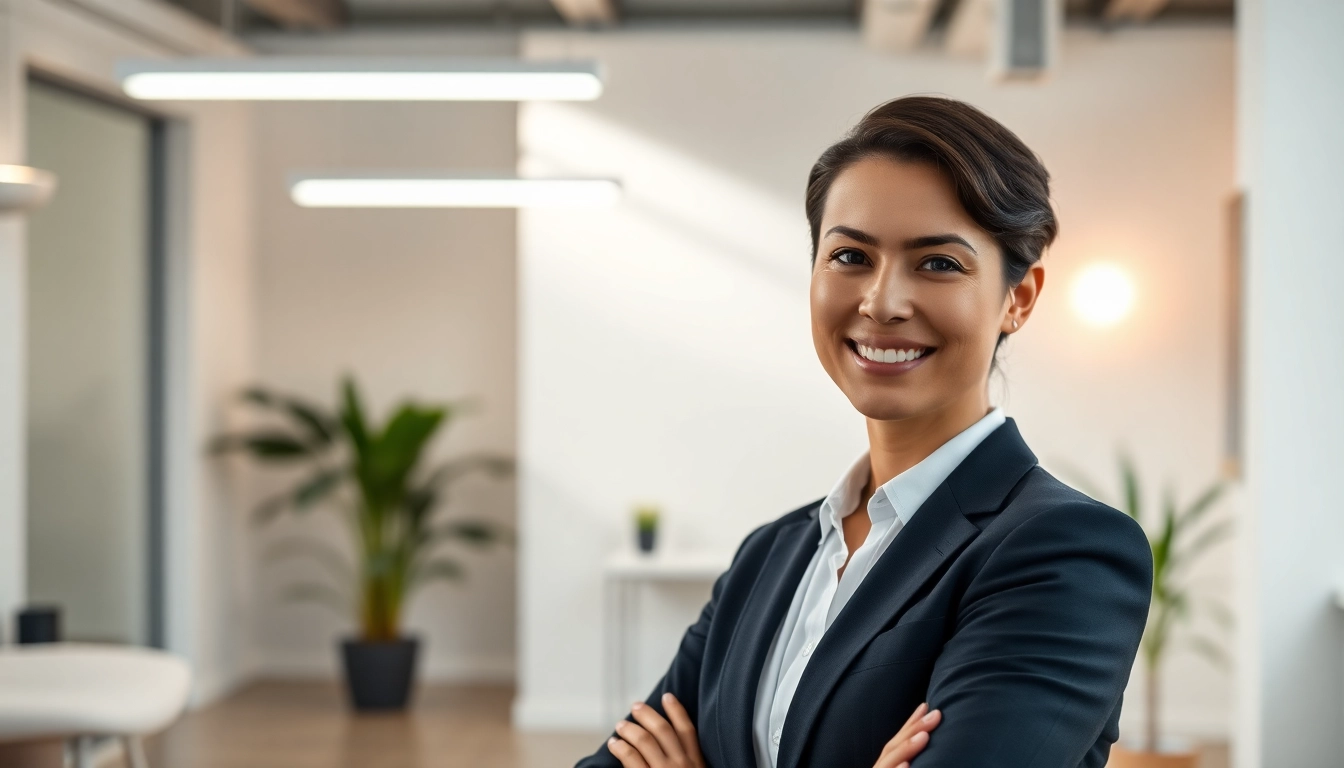 Professioneller Praxisfotograf München in einem modernen Studio, zeigt eine Person in Businesskleidung.