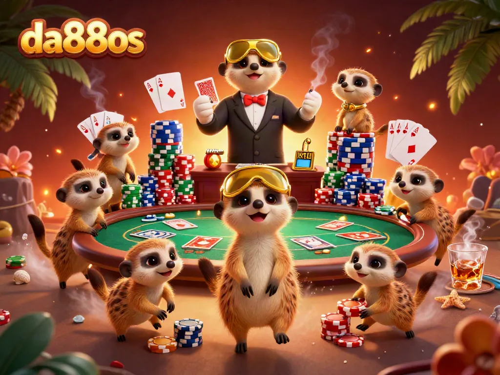 Experience thrilling gameplay at da88os with meerkats orchestrating a lively casino atmosphere.