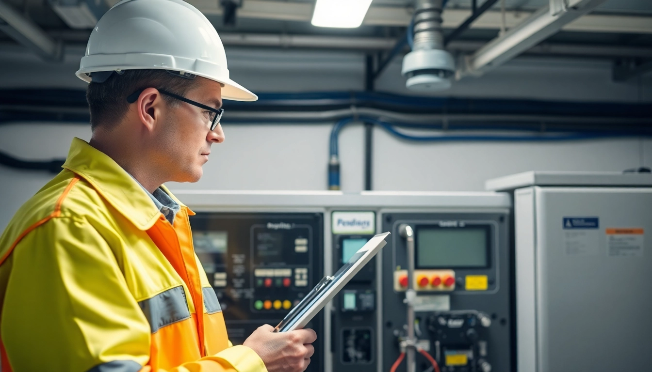 Prüfung von elektrischen Geräten während der DGUV V3 Prüfung zur Gewährleistung der Sicherheit am Arbeitsplatz.