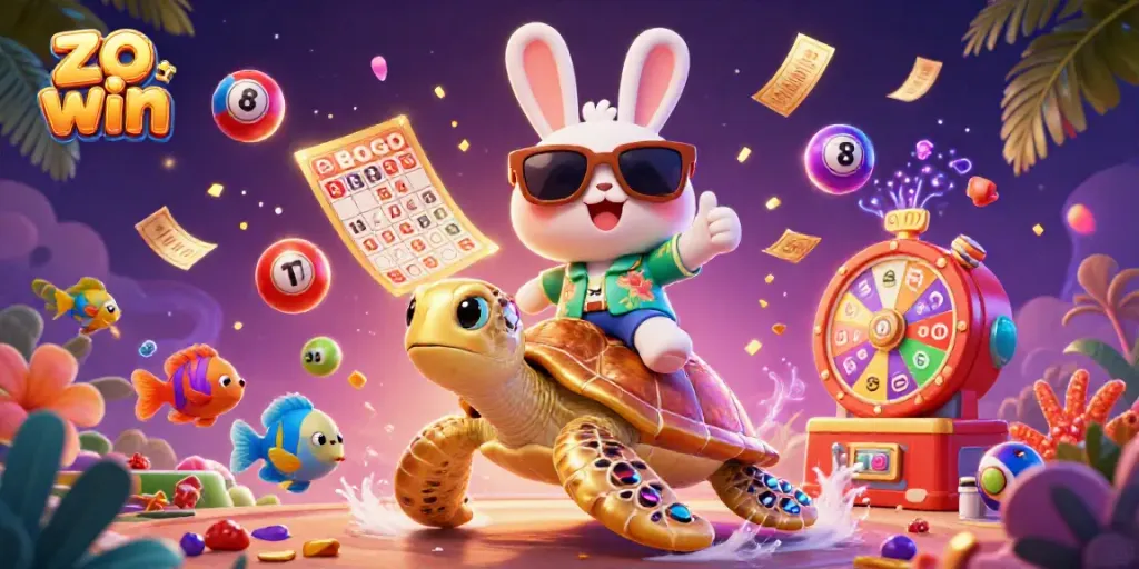 Experience the thrill of zo win in a vibrant 3D casino adventure with colorful lottery elements.