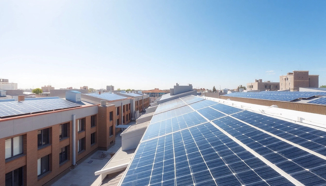 Photovoltaikanlage Kaufen Wien - moderne Solaranlagen auf Dachflächen in urbaner Umgebung