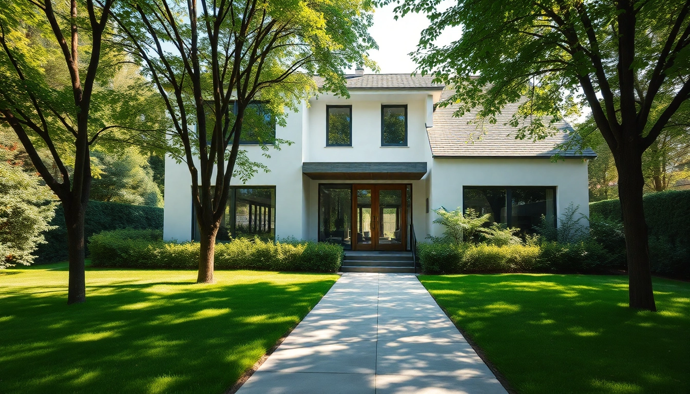 Entdecken Sie das moderne Haus mit üppigem Garten - ideal für Ihren Hauskauf.