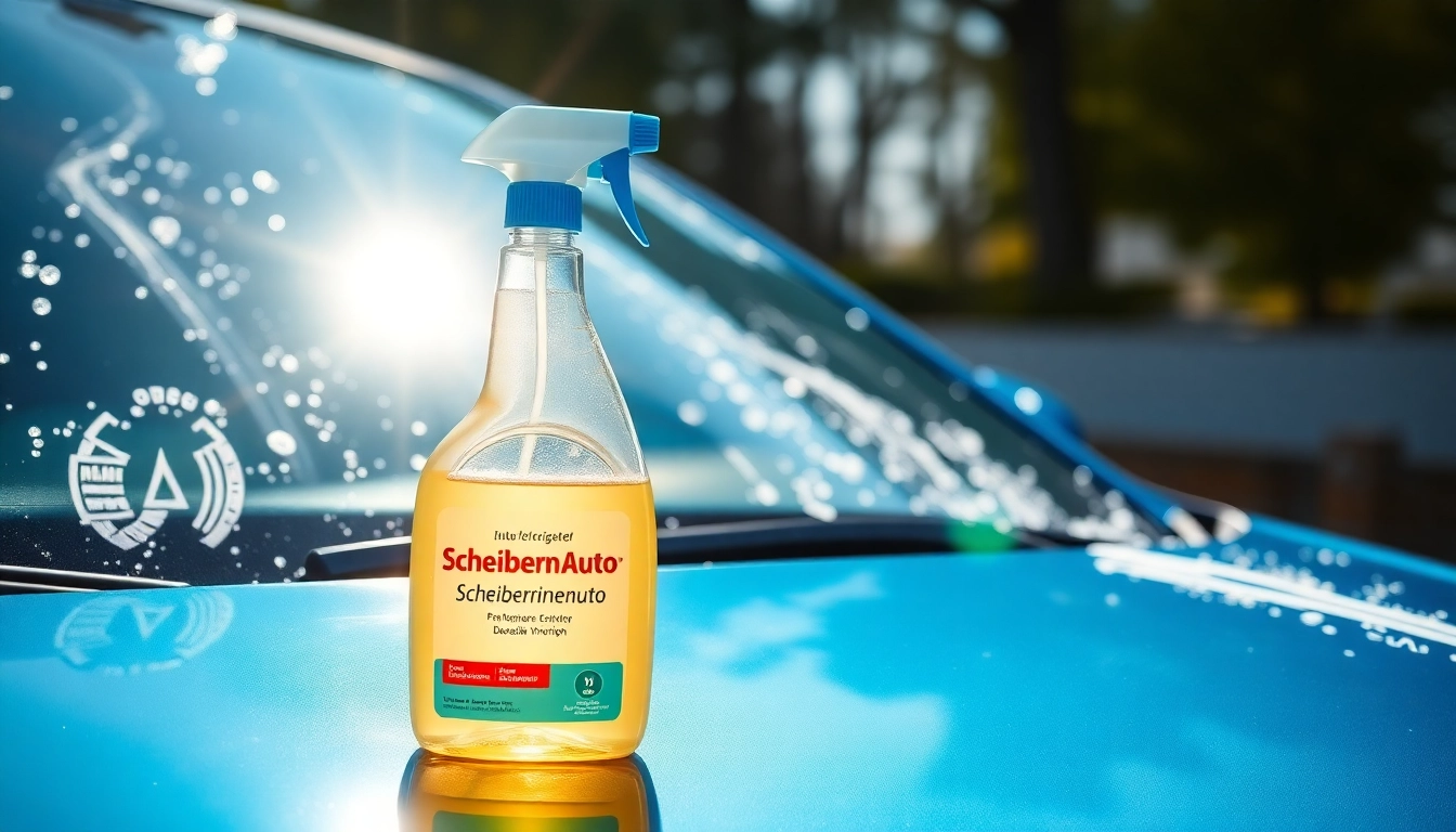 Reinige dein Auto mit Scheibenreiniger Auto für streifenfreies Sichtfeld.
