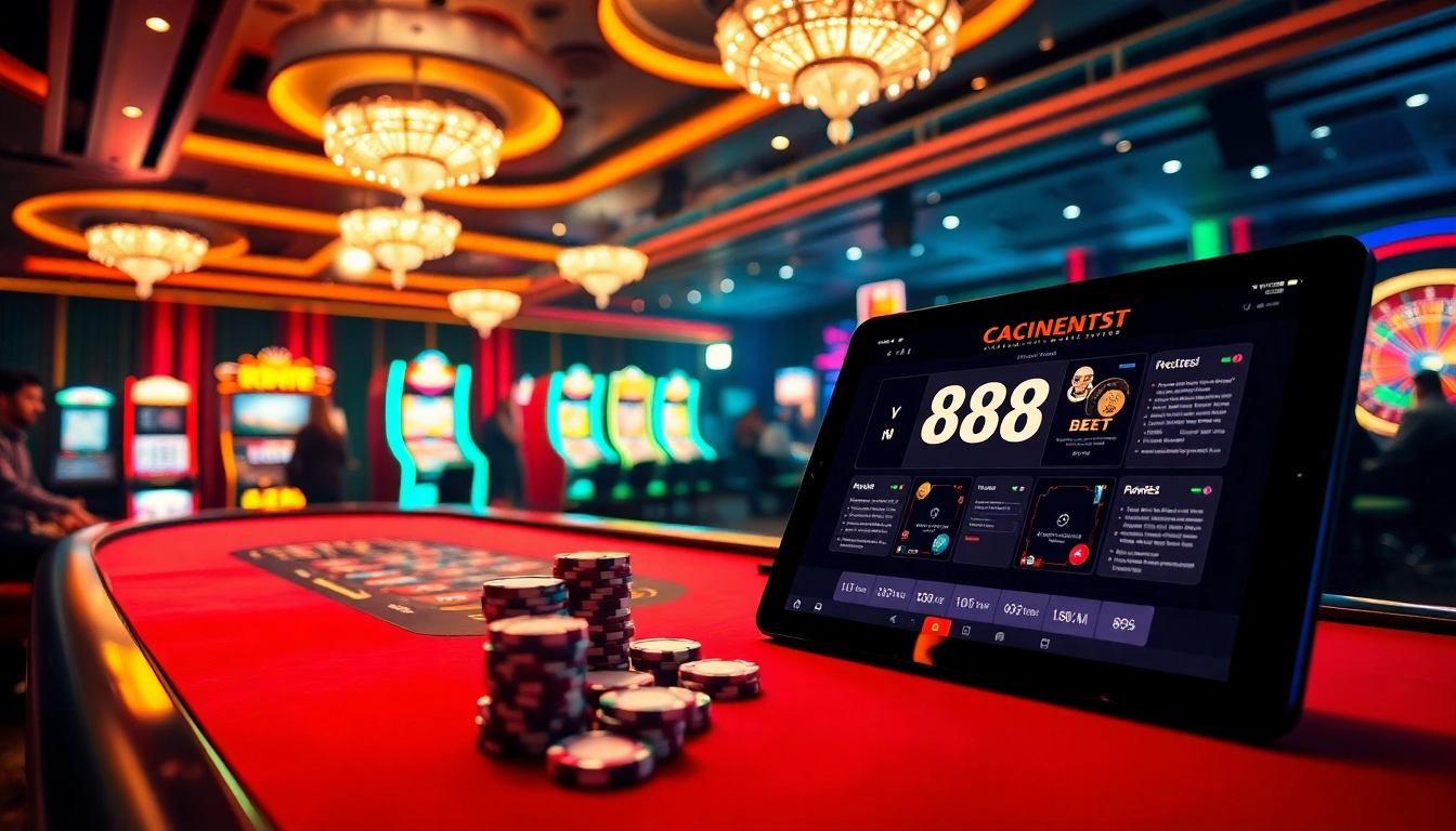 Experience the thrill of 88i bet with exciting casino games on vibrant tables and glowing slot machines.