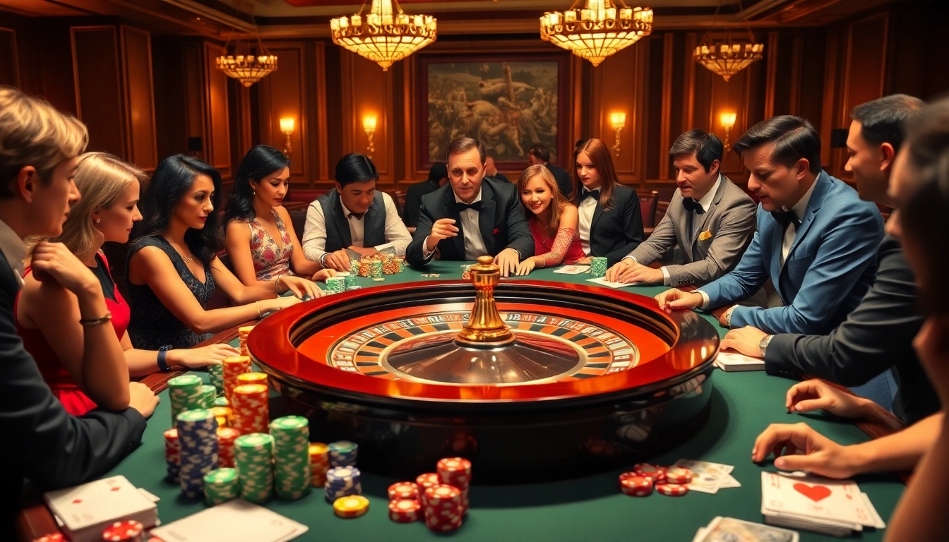 Players strategizing at a roulette table, symbolizing Plagiatsprüfung Bachelorarbeit in a vibrant casino.