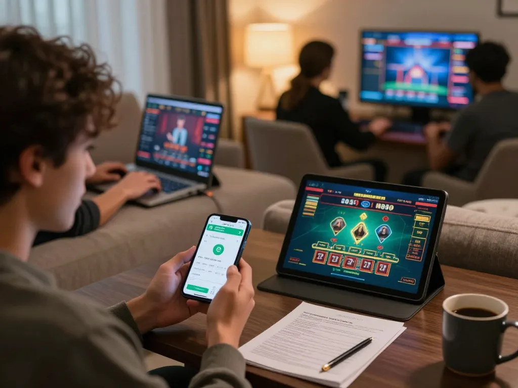 Player engaging with the go8 pro app while enjoying a live dealer game, showcasing a dynamic online gaming experience.